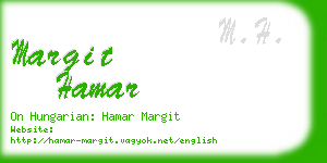 margit hamar business card